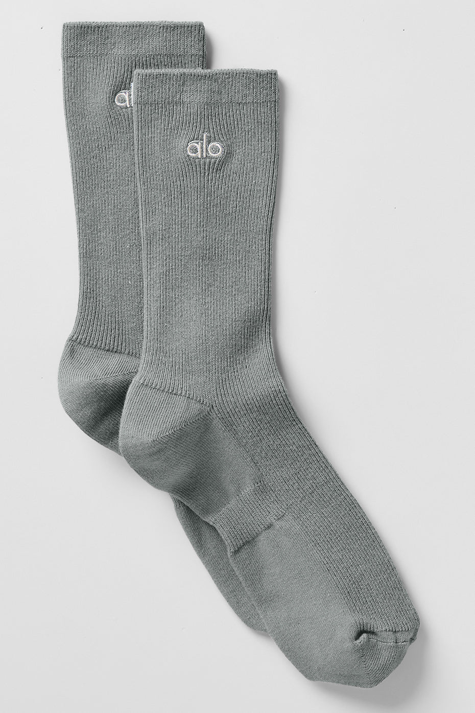 Alo Yoga Unisex Half-Crew Understated Sock - Lunar Grey