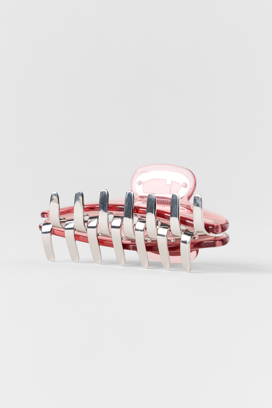 Alo Yoga Acrylic Illusion Claw Clip - Vintage Pink/Chrome