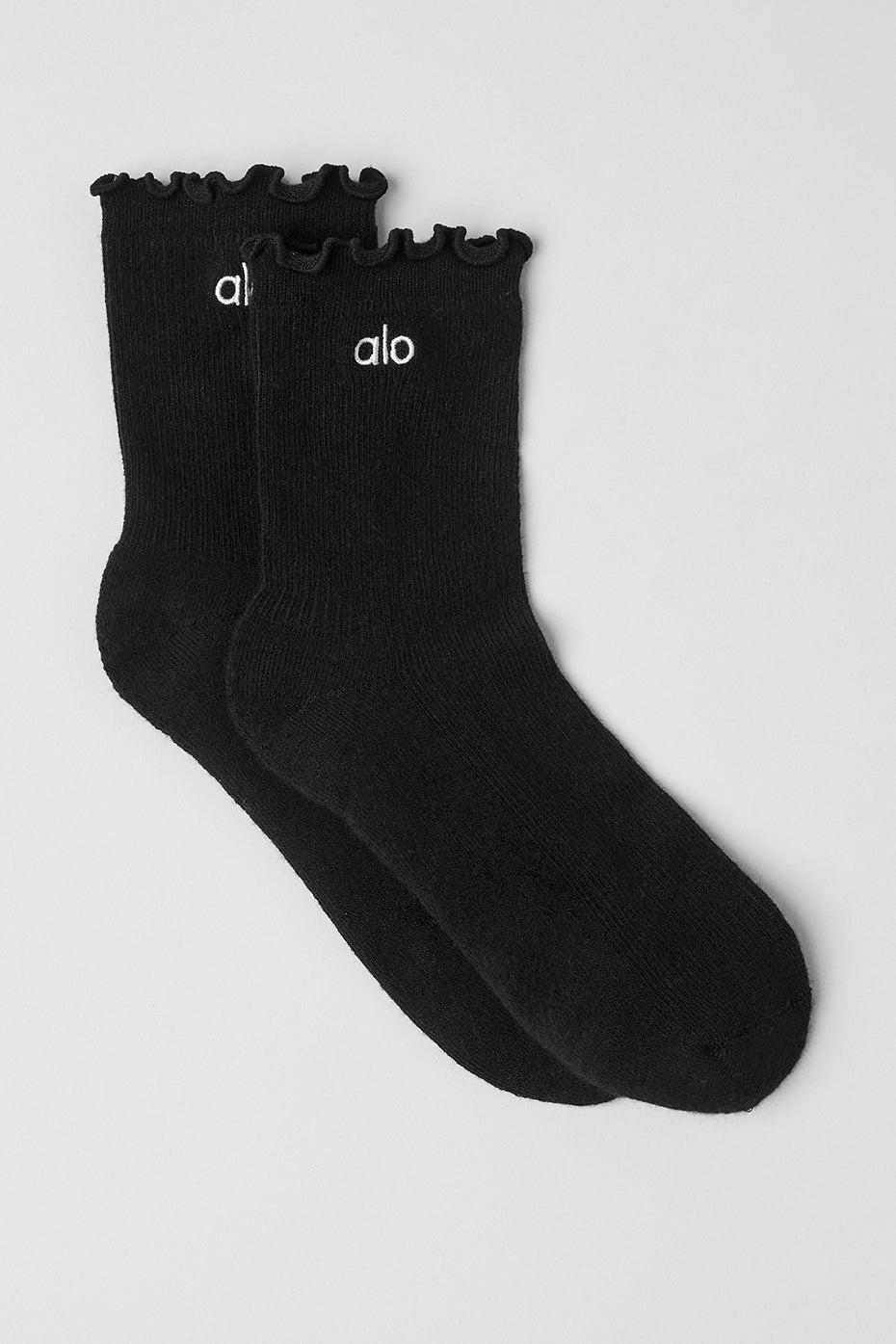 Alo Yoga Women's Lettuce Edge Sock - Black