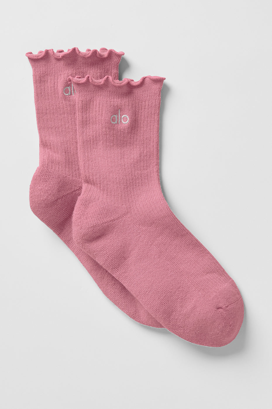 Alo Yoga Women's Lettuce Edge Sock - Pink Wild Rose