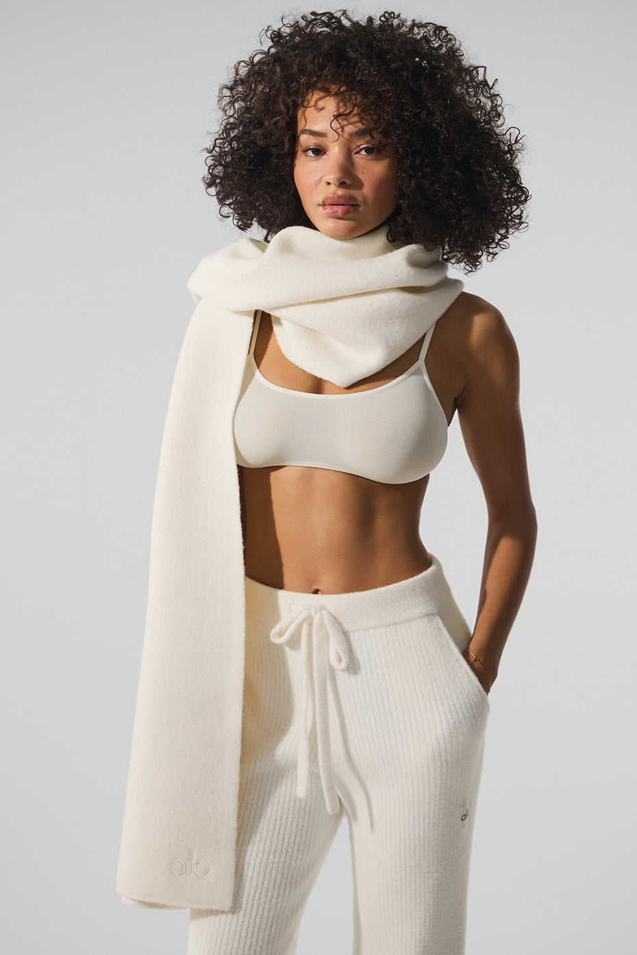 Alo Yoga Merino Wool Oversized Scarf - Ivory
