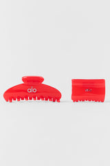 Alo Yoga Effortless Claw Clip (2-Pack) - Bright Red