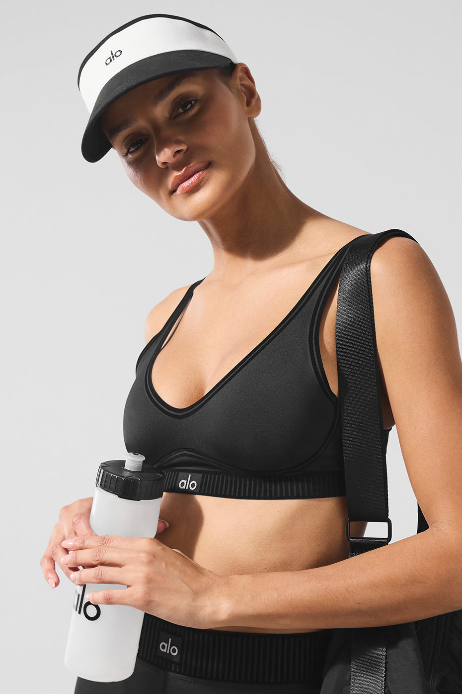 Alo Yoga Colorblock Visor - Black/White