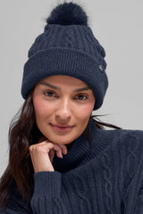 Alo Yoga Cable Knit Winter Bliss Beanie - Navy