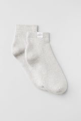 Alo Yoga Quarter Crew Street Sock - White Heather