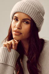 Alo Yoga Courchevel Cashmere Beanie - Oat Heather