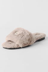 Alo Yoga ALO Classico Faux Fur Sandal - Oat