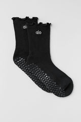 Alo Yoga Lettuce Edge Grip Sock - Black