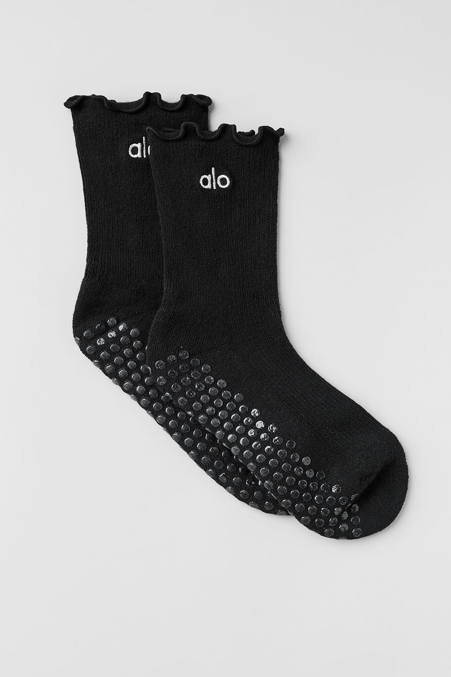 Alo Yoga Lettuce Edge Grip Sock - Black