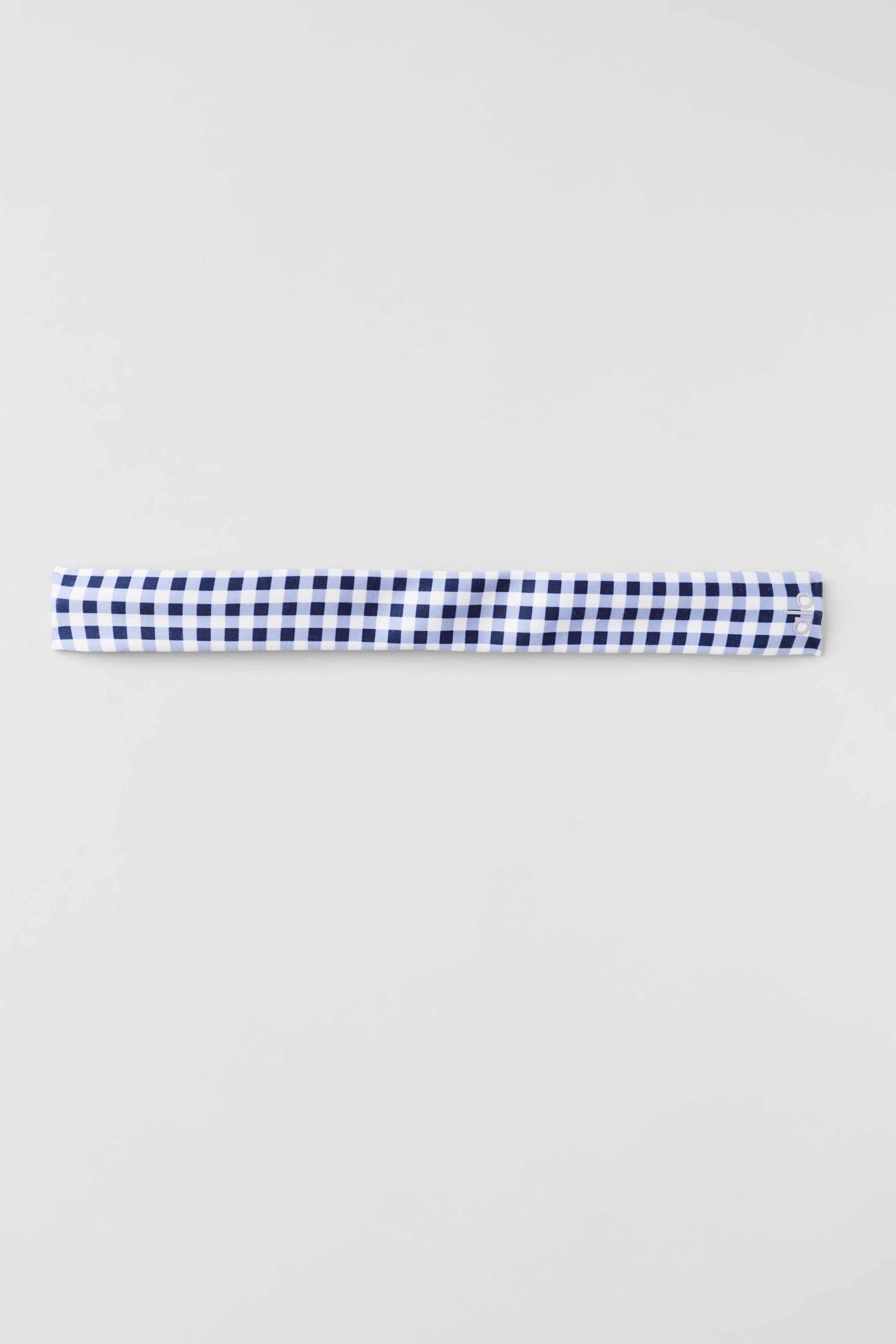 Alo Yoga Gingham Airlift So Smooth Headband - Navy Gingham