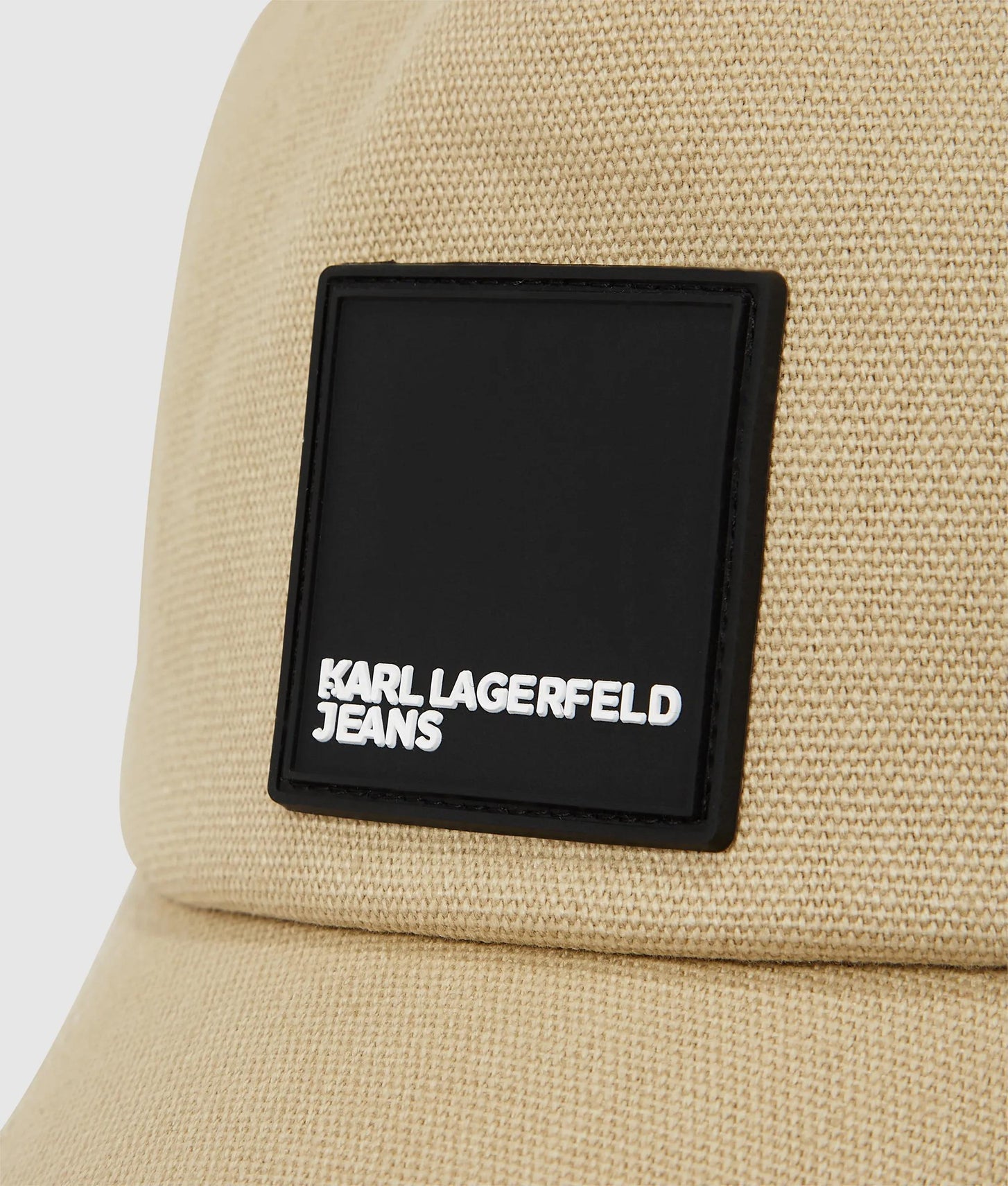 Karl Lagerfeld Logo Patch Cap Pale Khaki