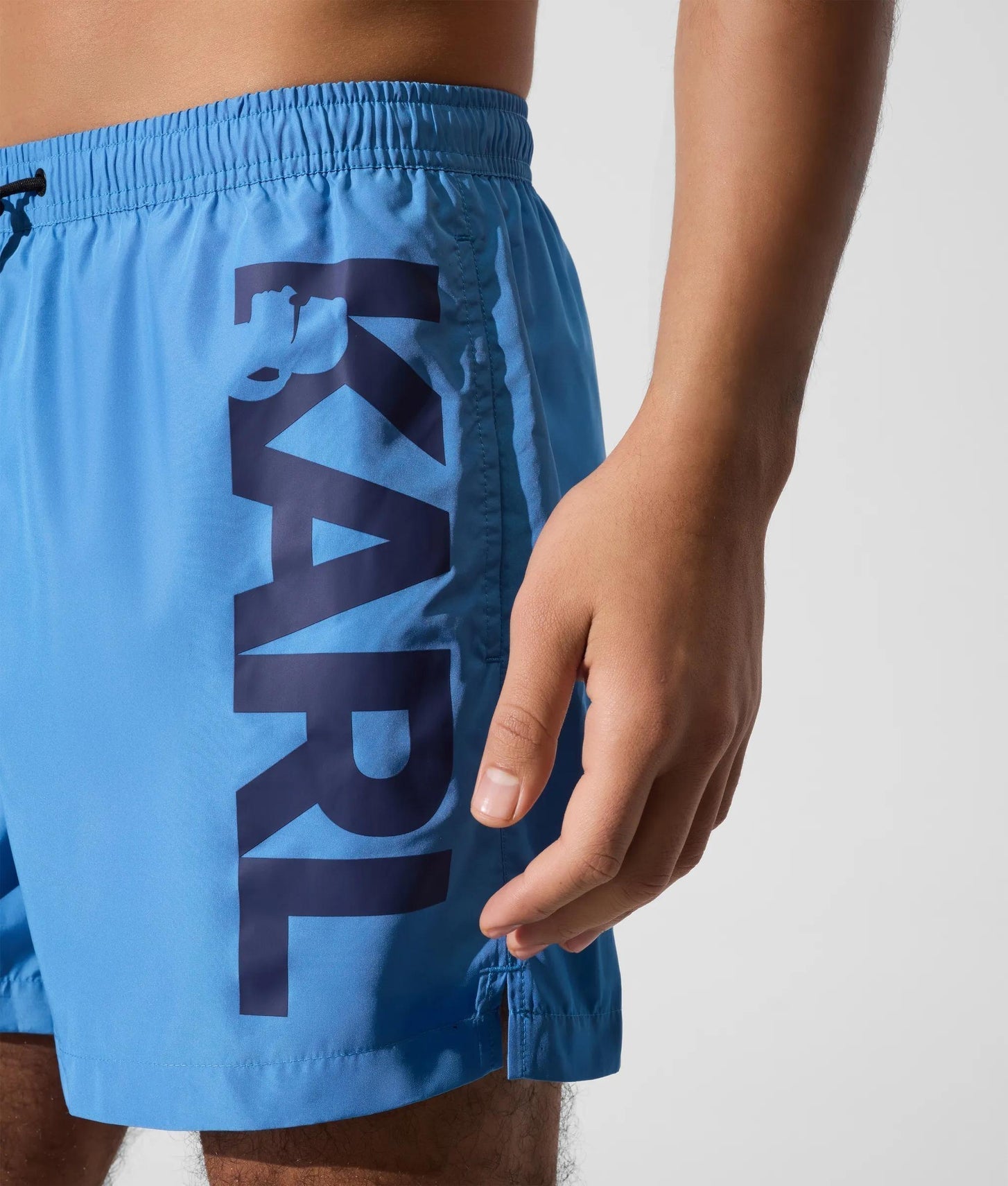 Karl Lagerfeld Logo Short Boardshorts Silver Lake Blue