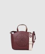 KarlLagerfeld Kcircle Perforated Small Tote Bag Windsor Wine