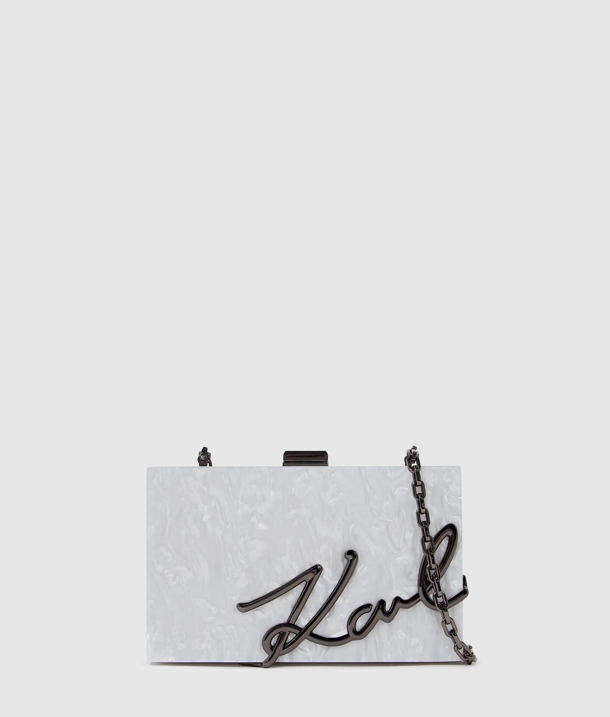 KarlLagerfeld Ksoirée Clutch Off White