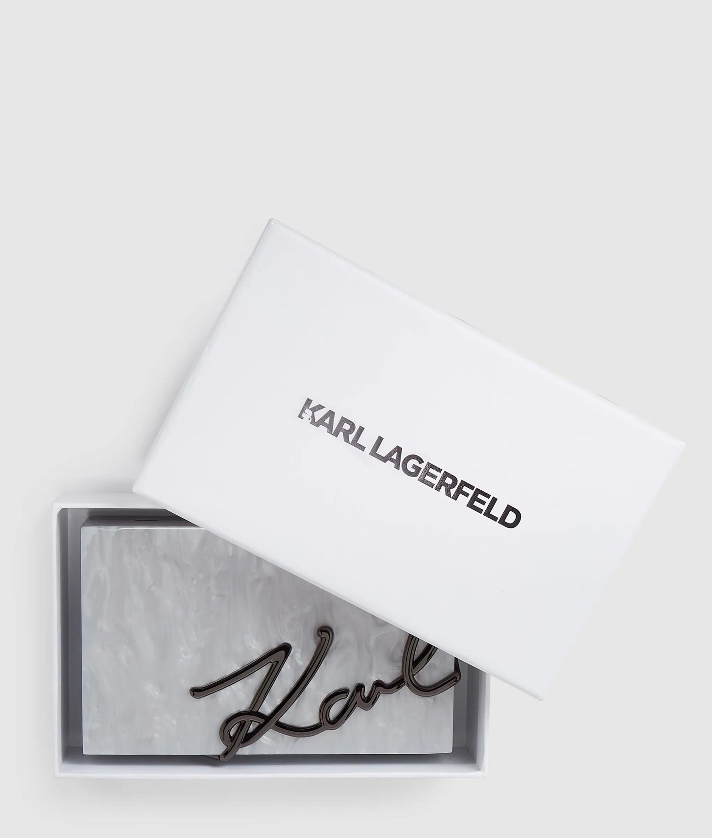 KarlLagerfeld Ksoirée Clutch Off White