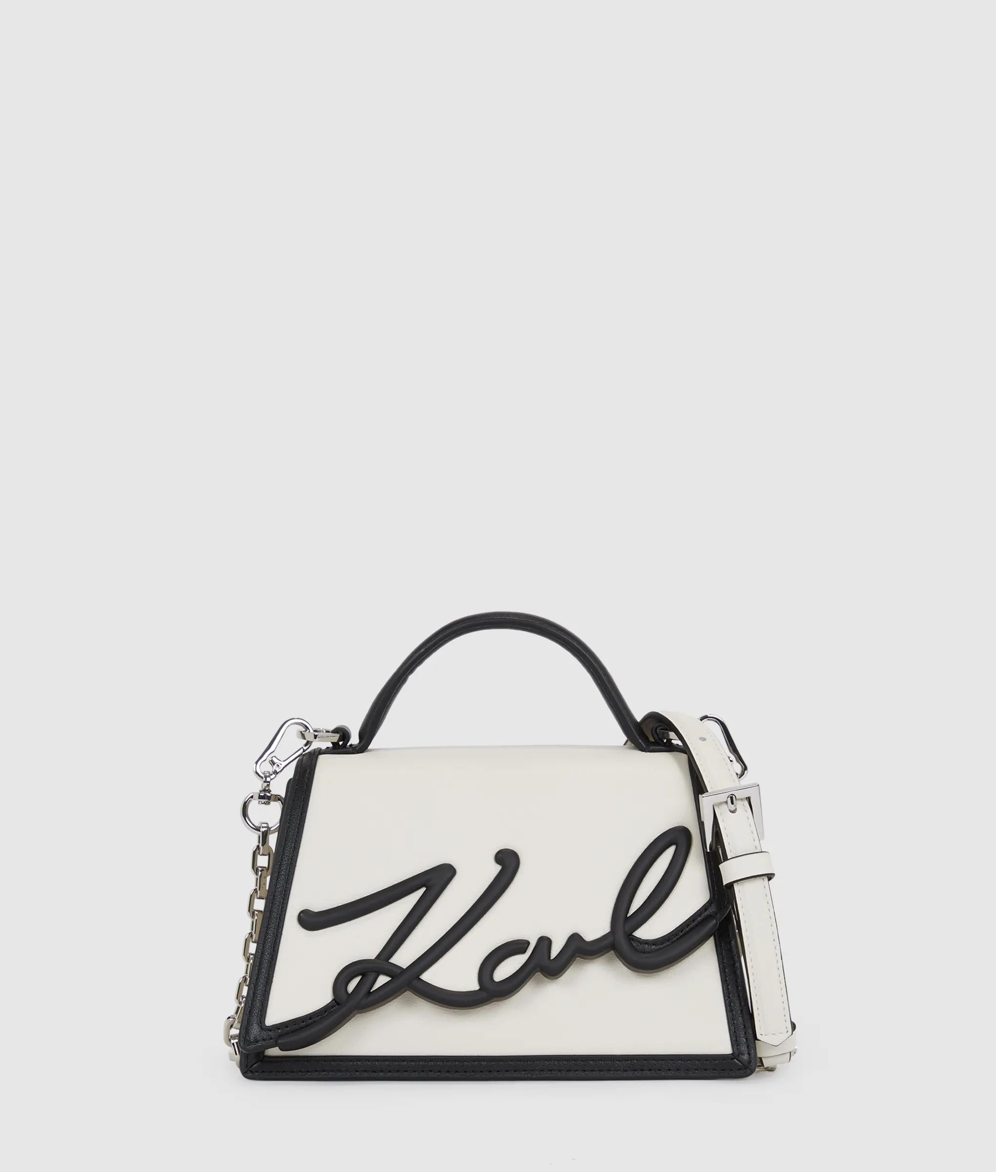 KarlLagerfeld Ksignature Small Crossbody Bag White/Black