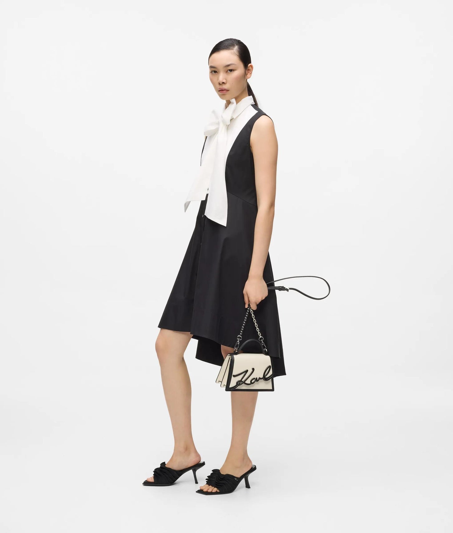 KarlLagerfeld Ksignature Small Crossbody Bag White/Black