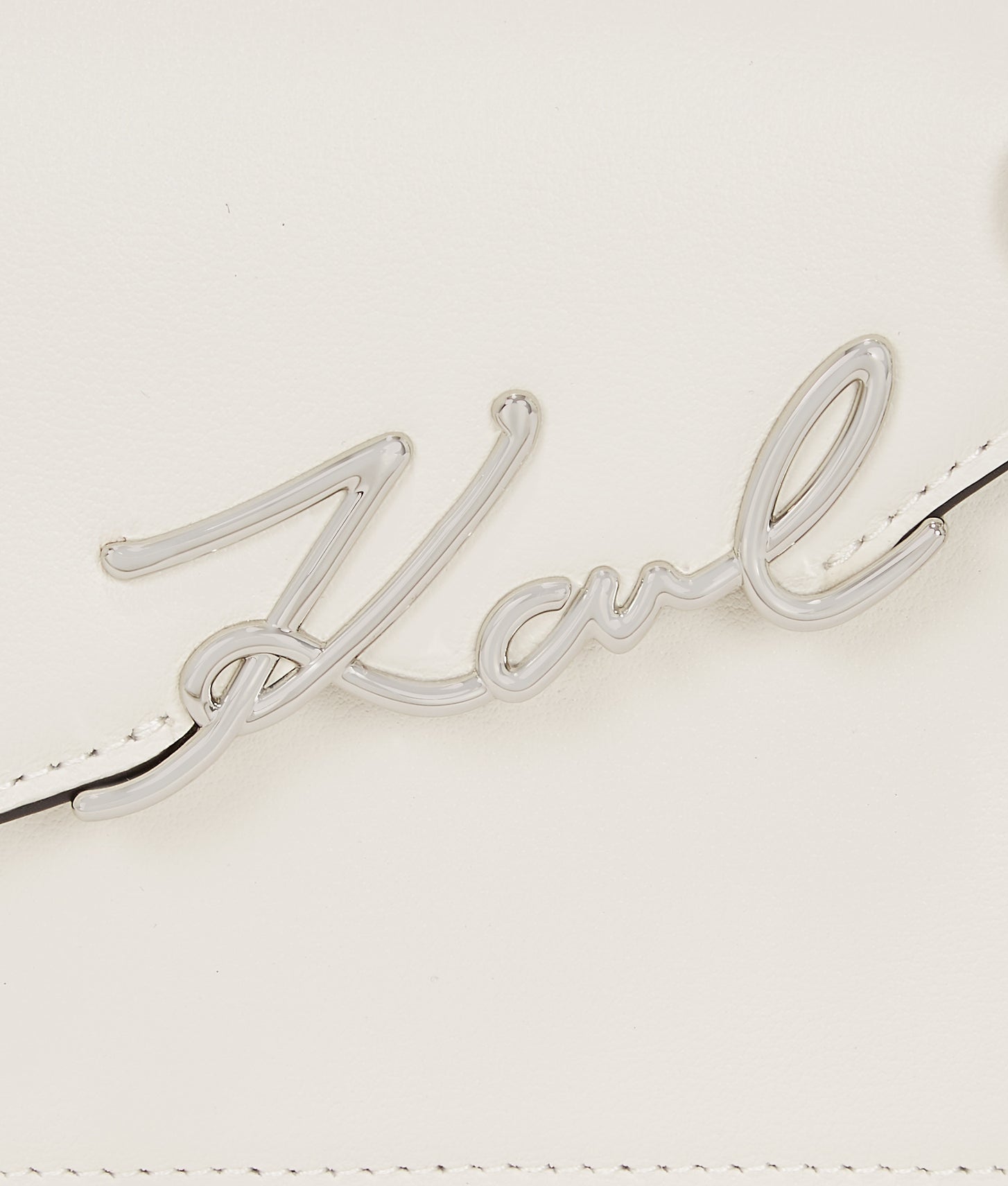 KarlLagerfeld Ksignature Slim Crossbody Bag Off White