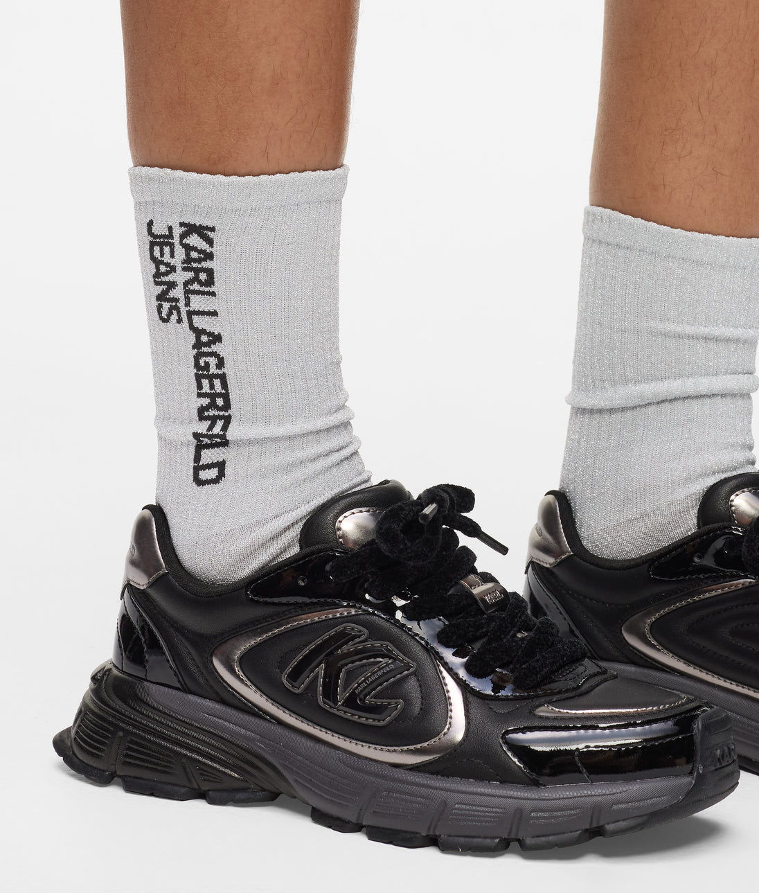 KarlLagerfeld Puffy Top Handle Bag Black