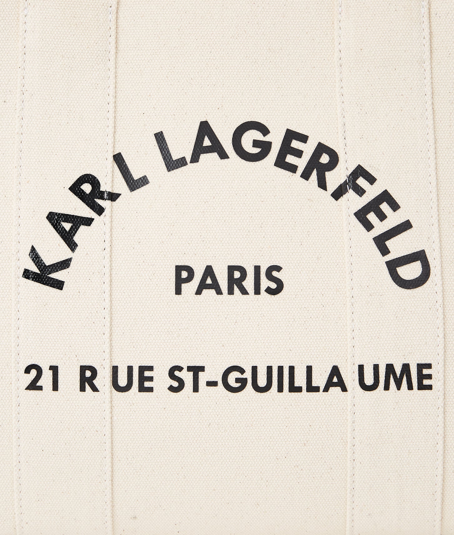 KarlLagerfeld Rue St-Guillaume Medium Square Tote Bag Natural