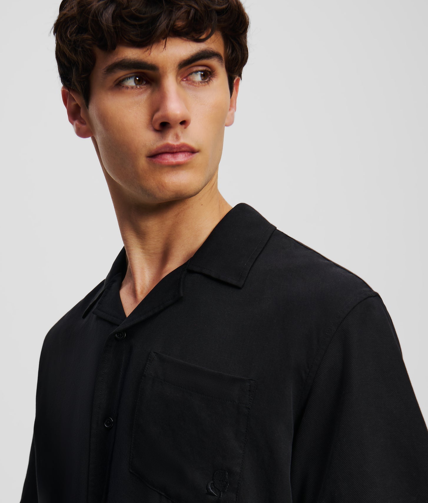 Karl Lagerfeld Kameo Short-Sleeved Shirt Black