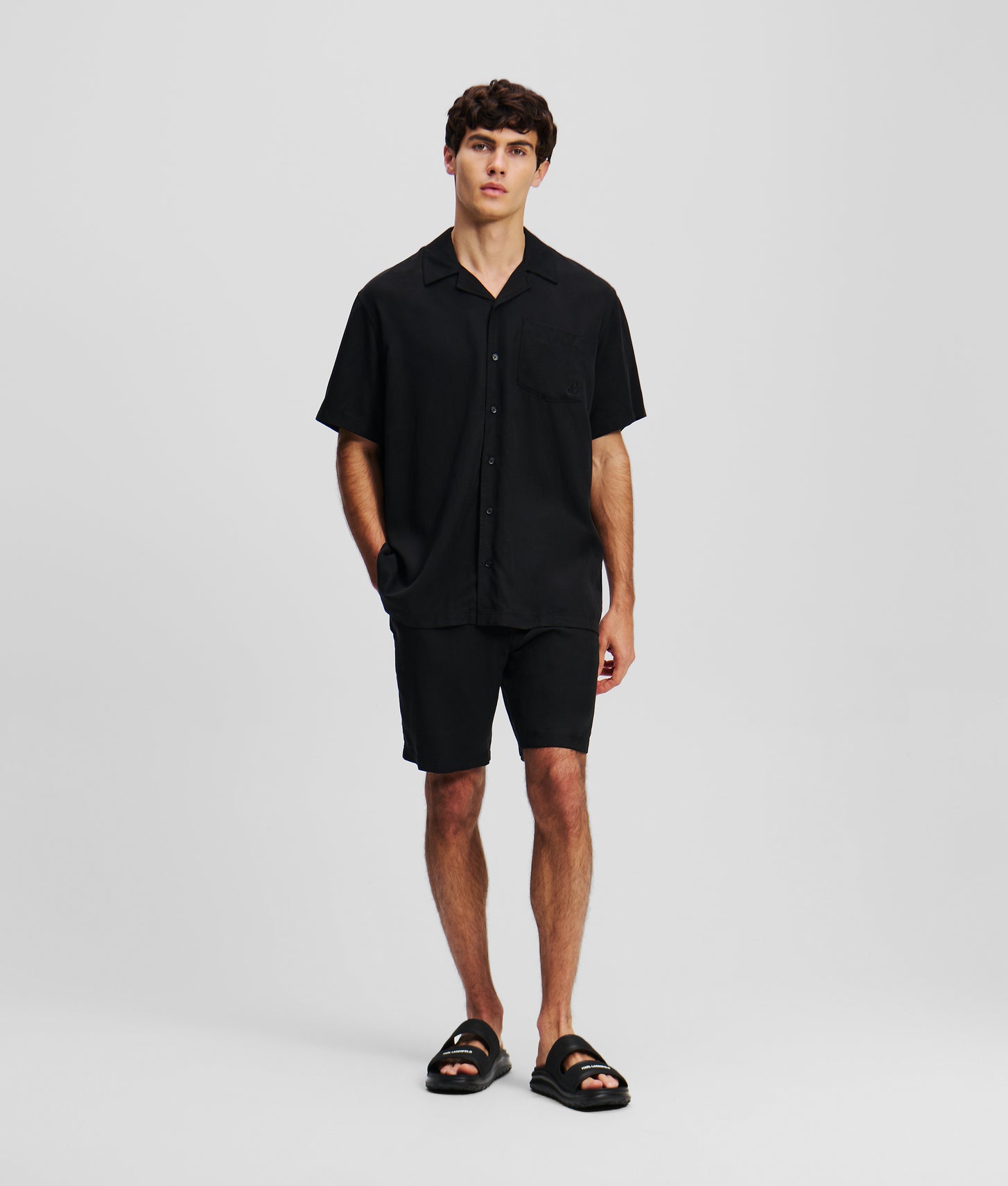 Karl Lagerfeld Kameo Short-Sleeved Shirt Black
