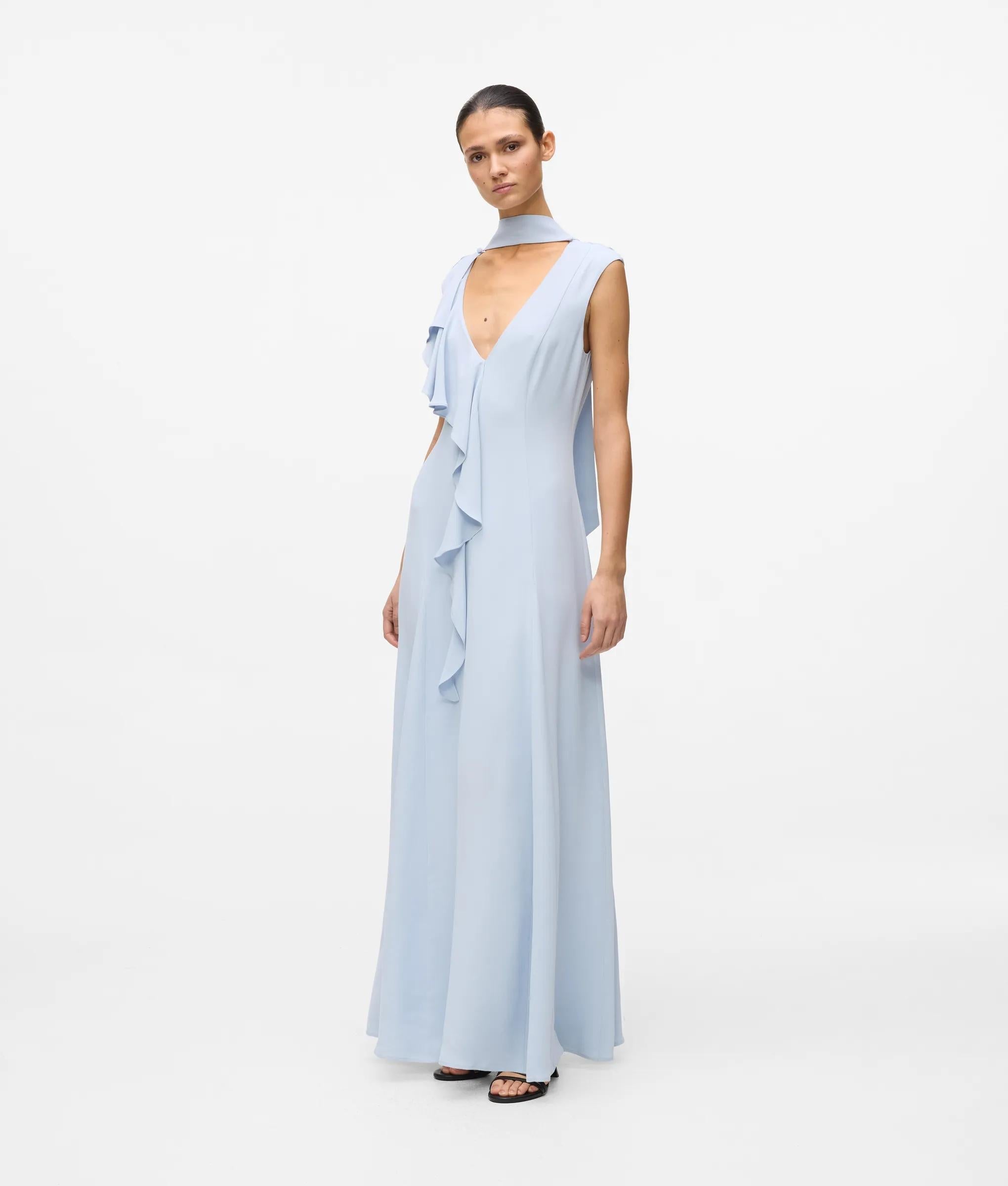Karl Lagerfeld Ruffle-Detail Dress Kentucky Blue