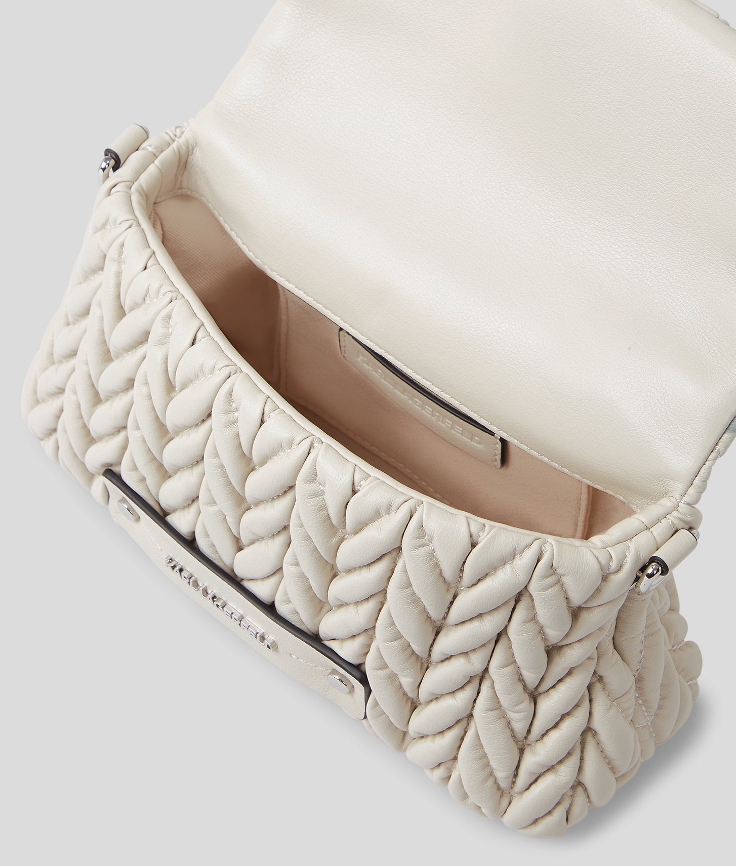 KarlLagerfeld Kweave Crossbody Bag Cement