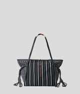 KarlLagerfeld Kl X Amber Valletta Tote Bag White/Black