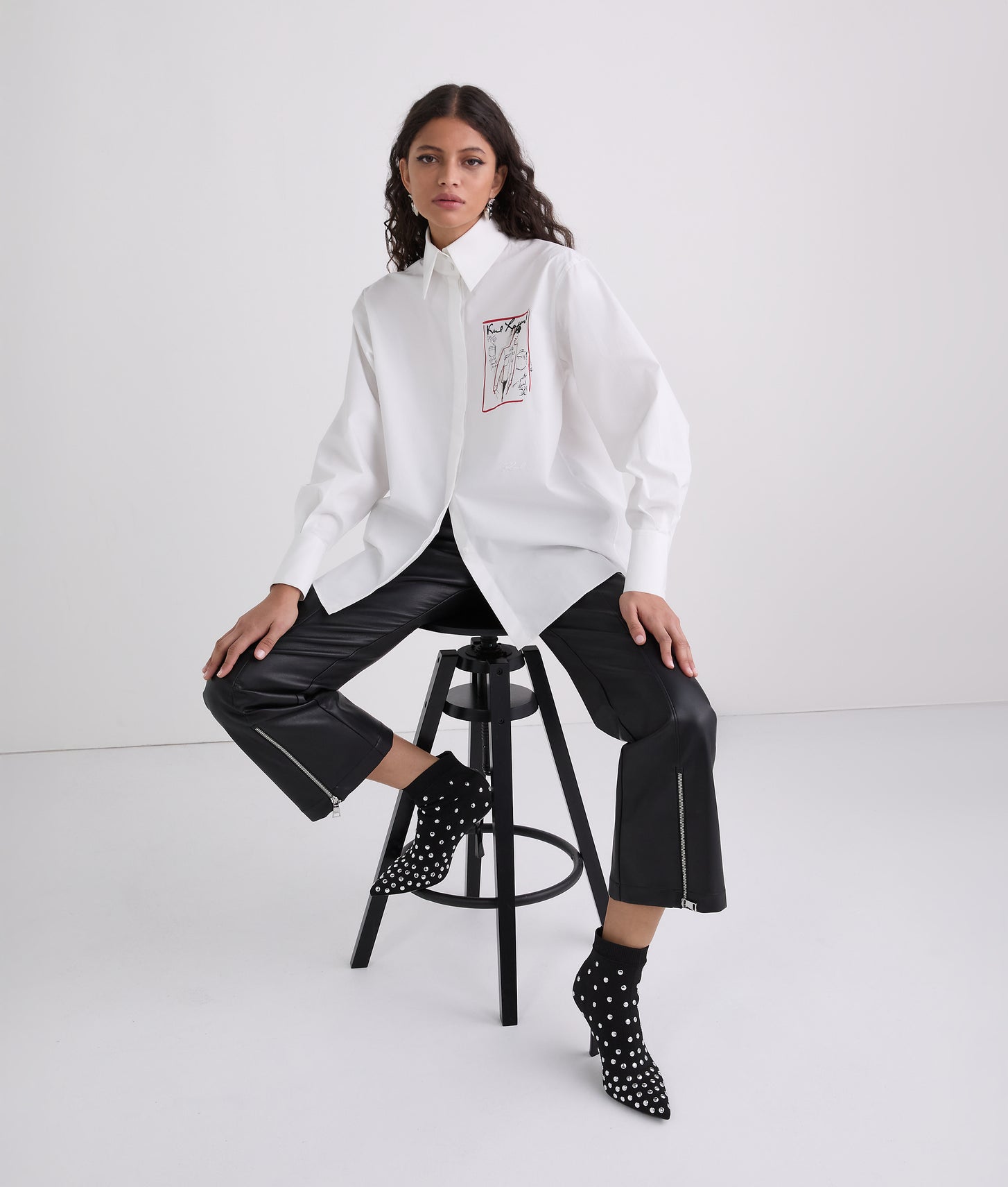Karl Lagerfeld Karl Series Poplin Shirt White