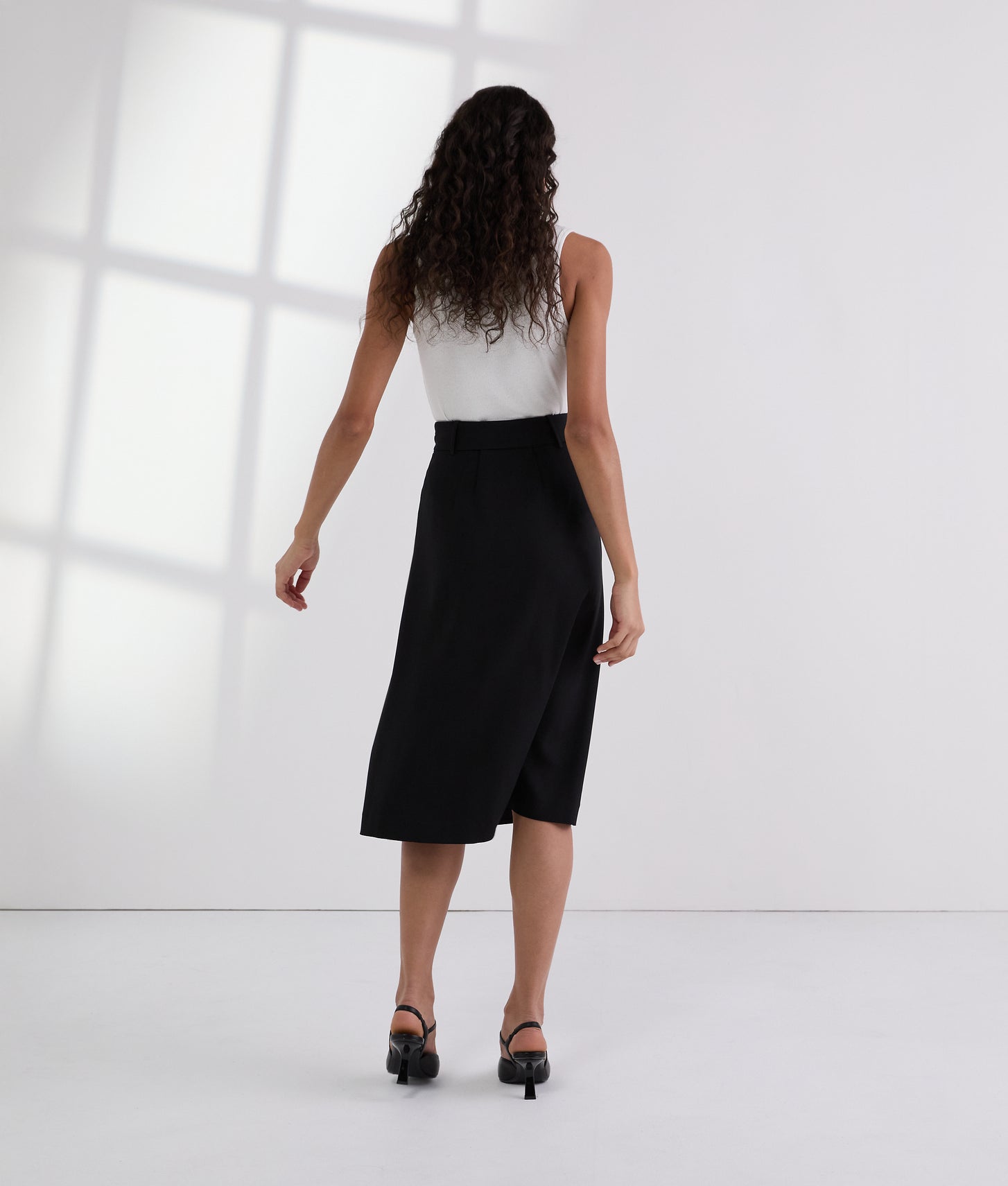 Karl Lagerfeld Pleat Detail Skirt Black