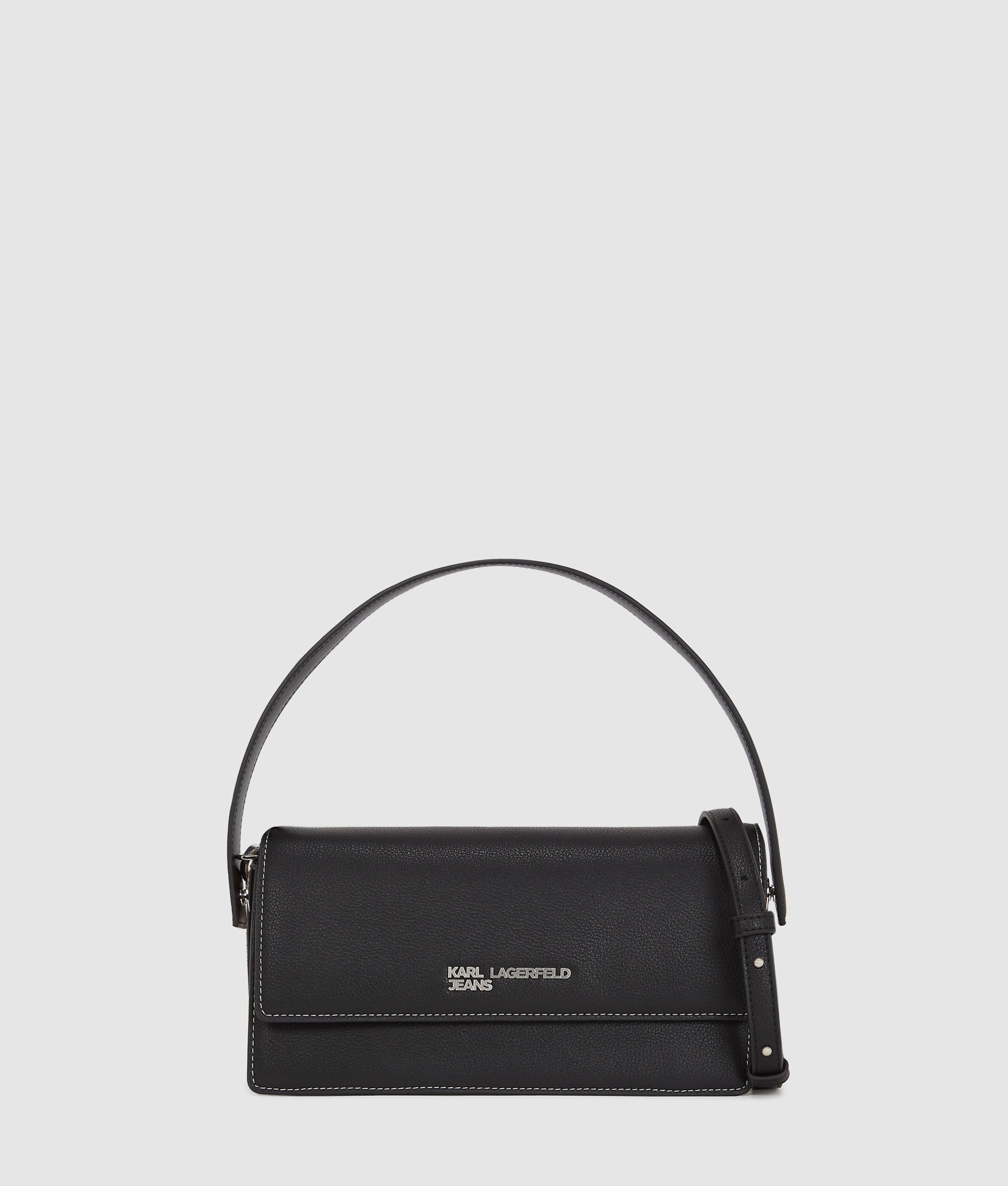 KarlLagerfeld Metal Logo Top Handle Bag Black