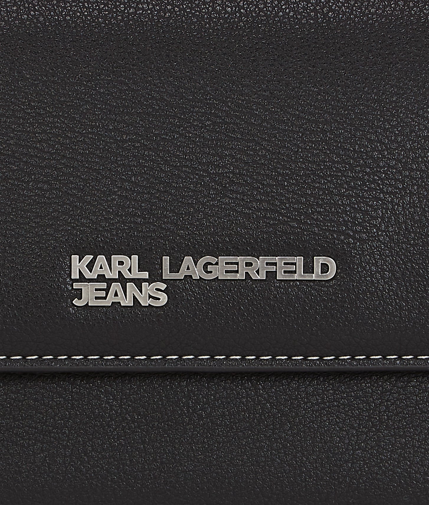 KarlLagerfeld Metal Logo Top Handle Bag Black