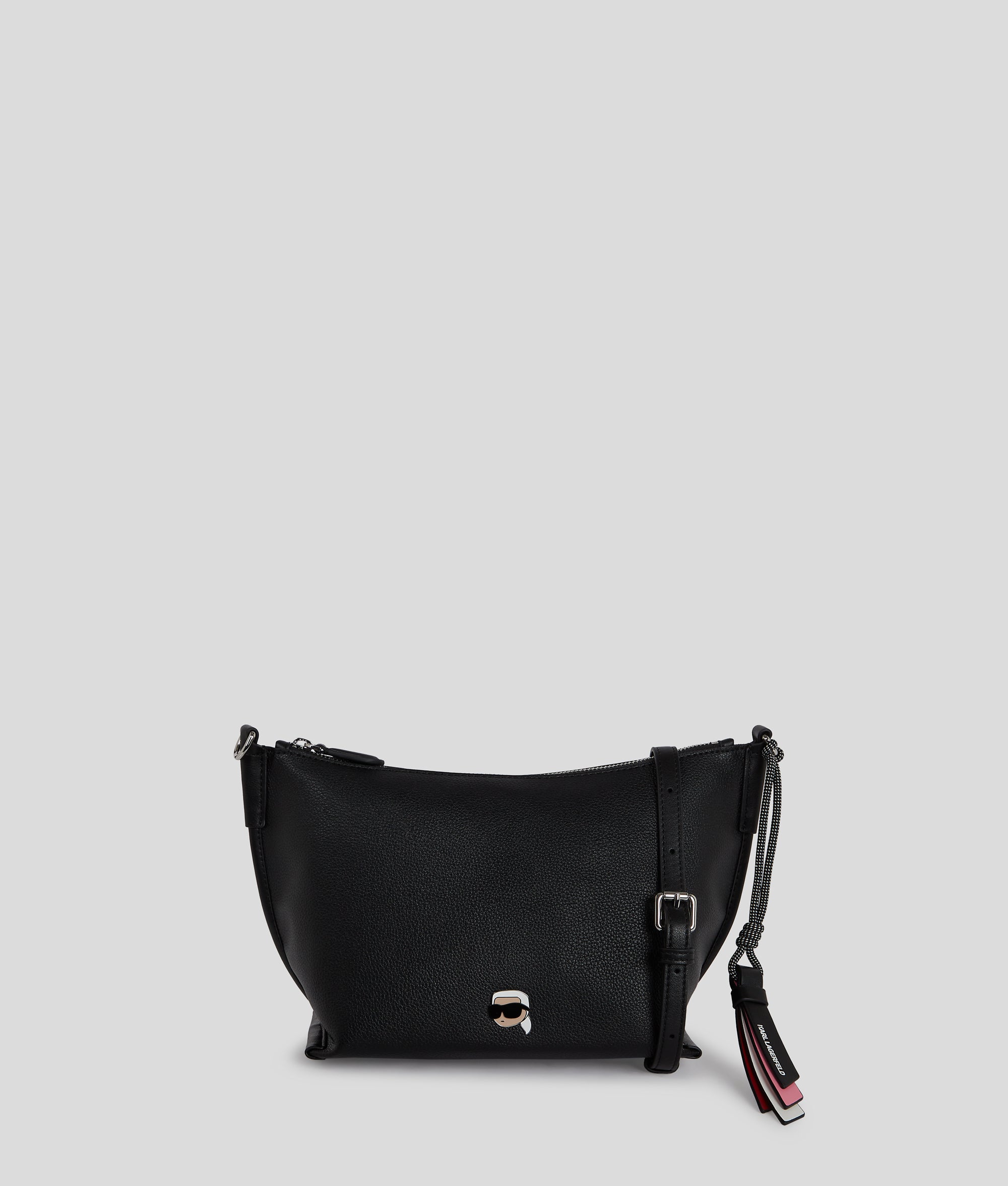 KarlLagerfeld Ikon Grainy Shoulder Bag Black