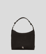 KarlLagerfeld Ikon Nylon Hobo Bag Black