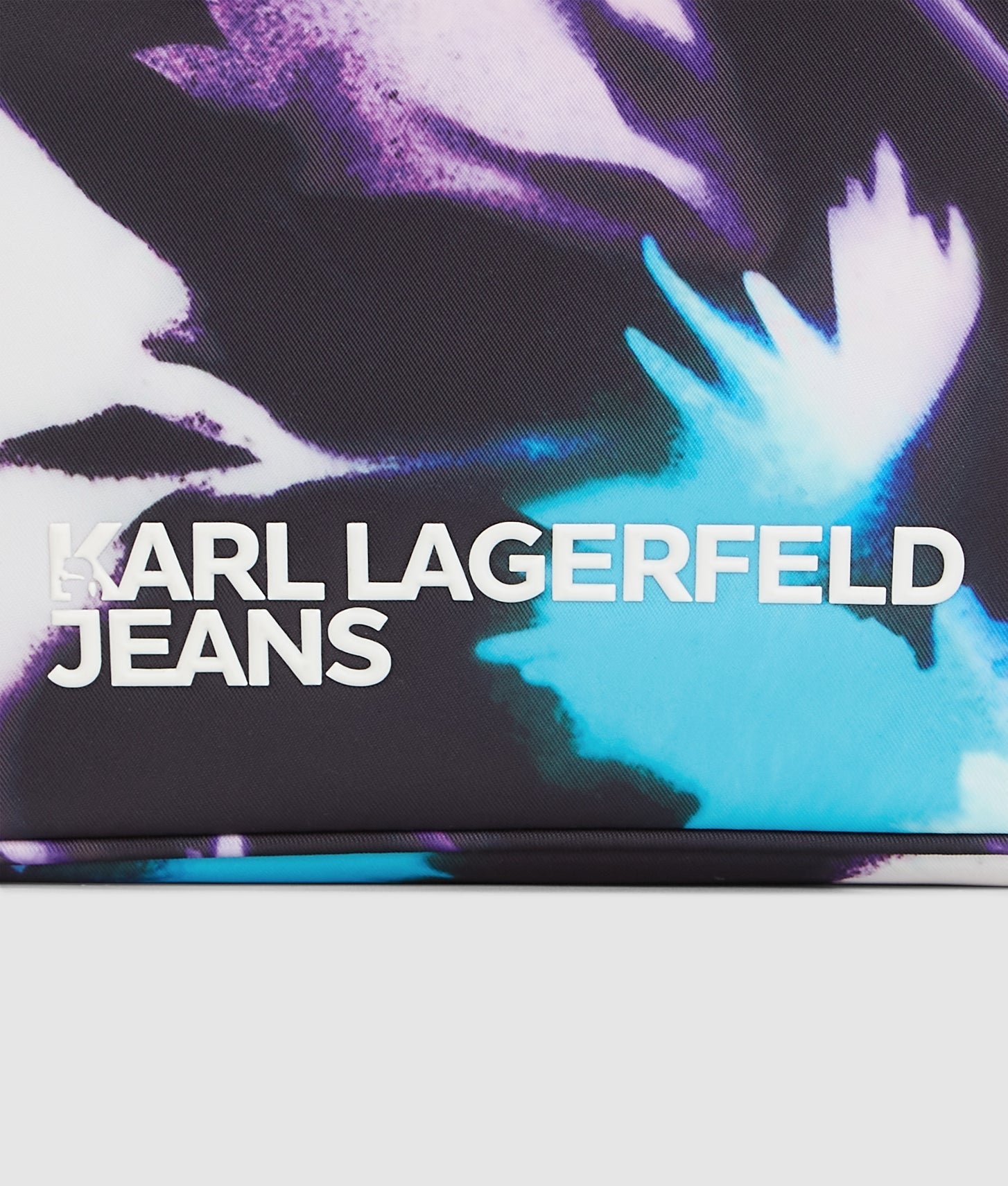 KarlLagerfeld Floral Nylon Shoulder Bag Floral All Over Print Black