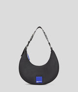 KarlLagerfeld Klj Box Logo Half-Moon Shoulder Bag Black