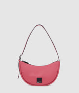 KarlLagerfeld Klj Box Logo Soft Half-Moon Shoulder Bag Slate Rose