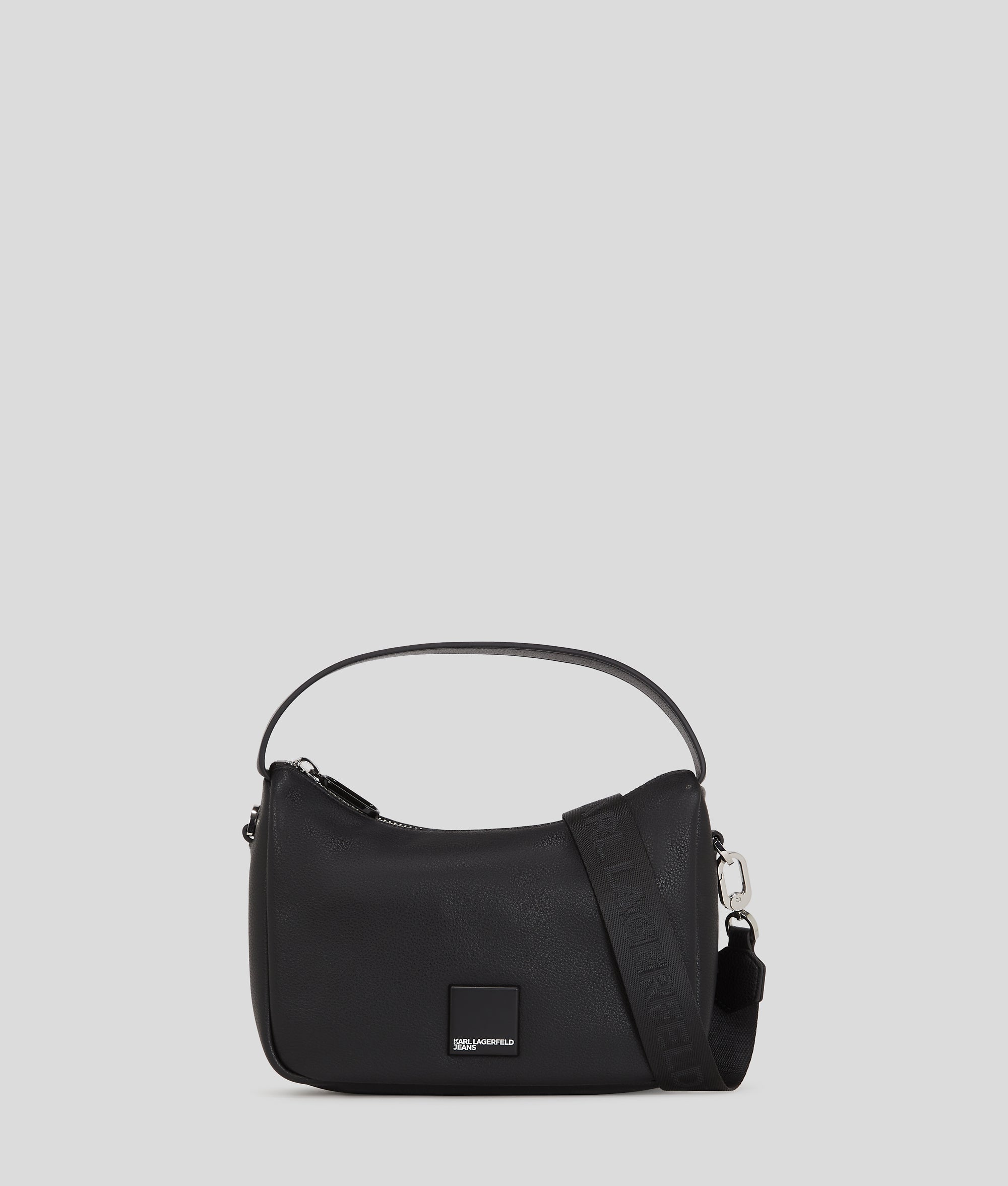 KarlLagerfeld Klj Box Logo Soft Mini Hobo Bag Black