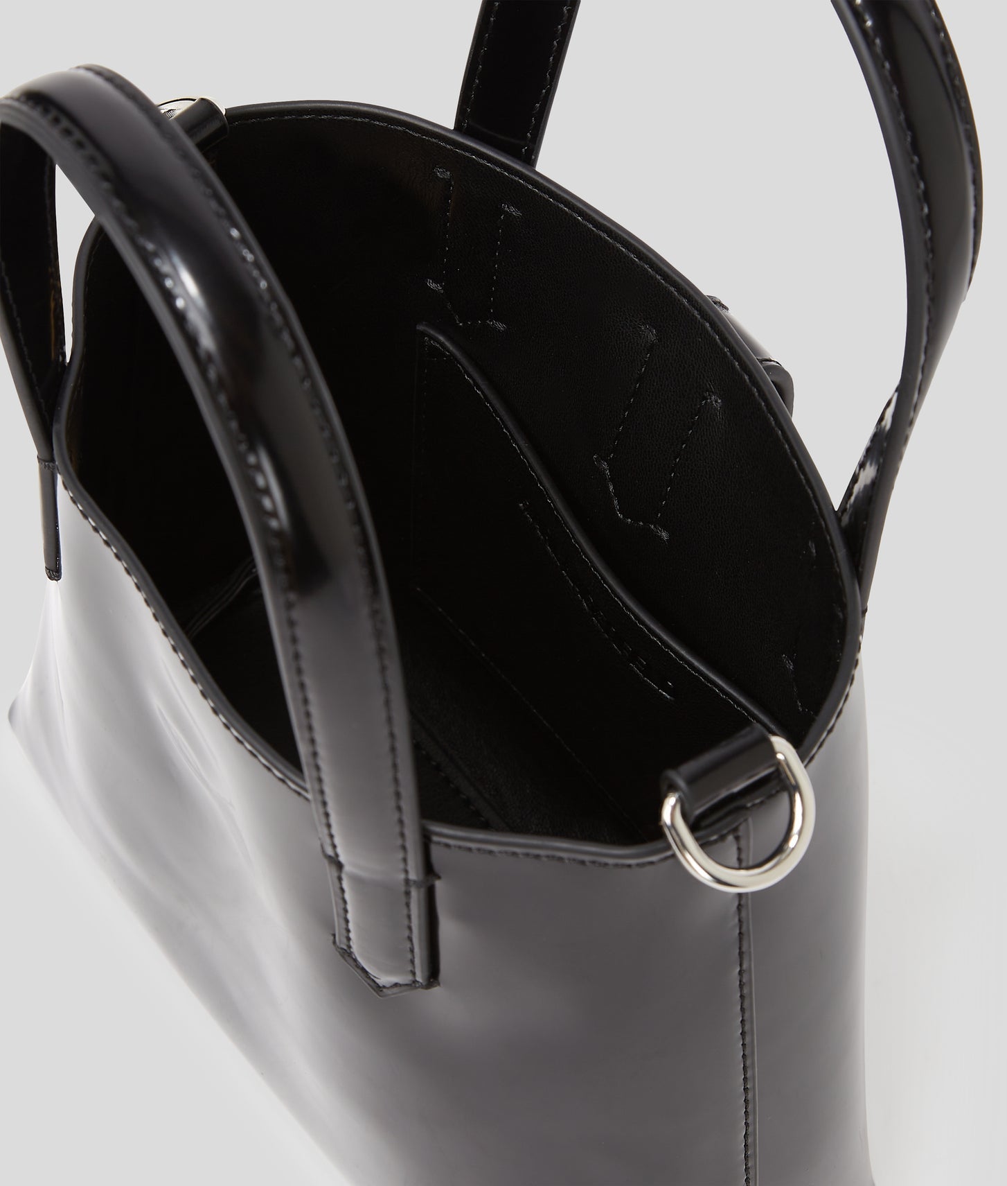 KarlLagerfeld Kautograph Padlock Mini Tote Bag Black