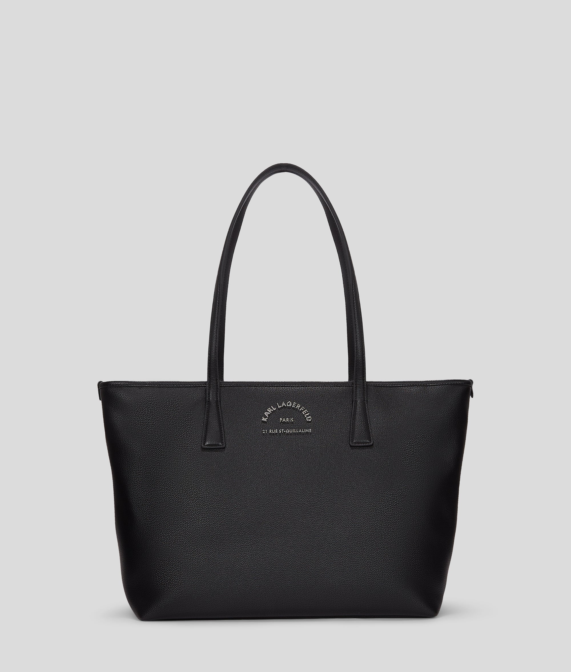KarlLagerfeld Rue St-Guillaume Metal Tote Bag Black