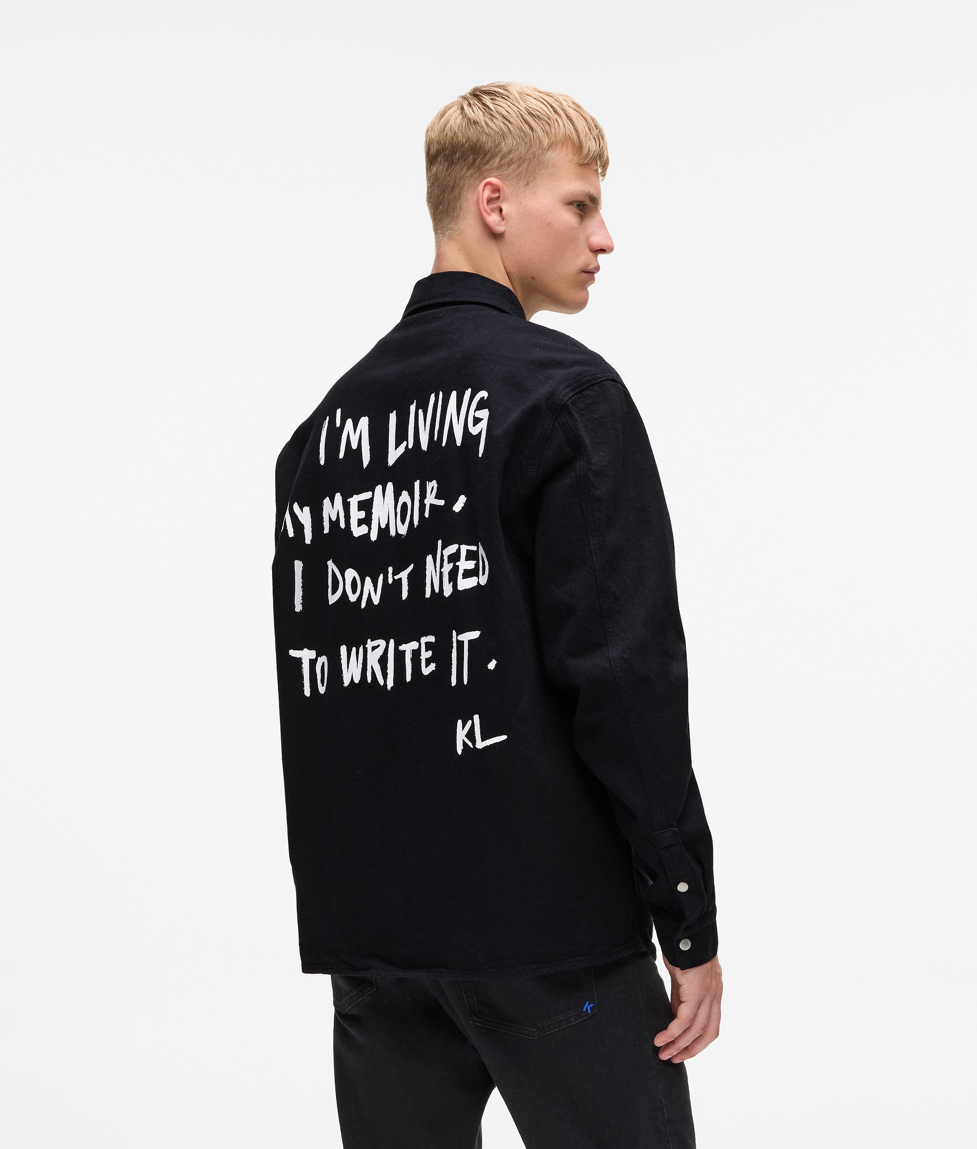 Karl Lagerfeld Karl Quote Overshirt Black/Black