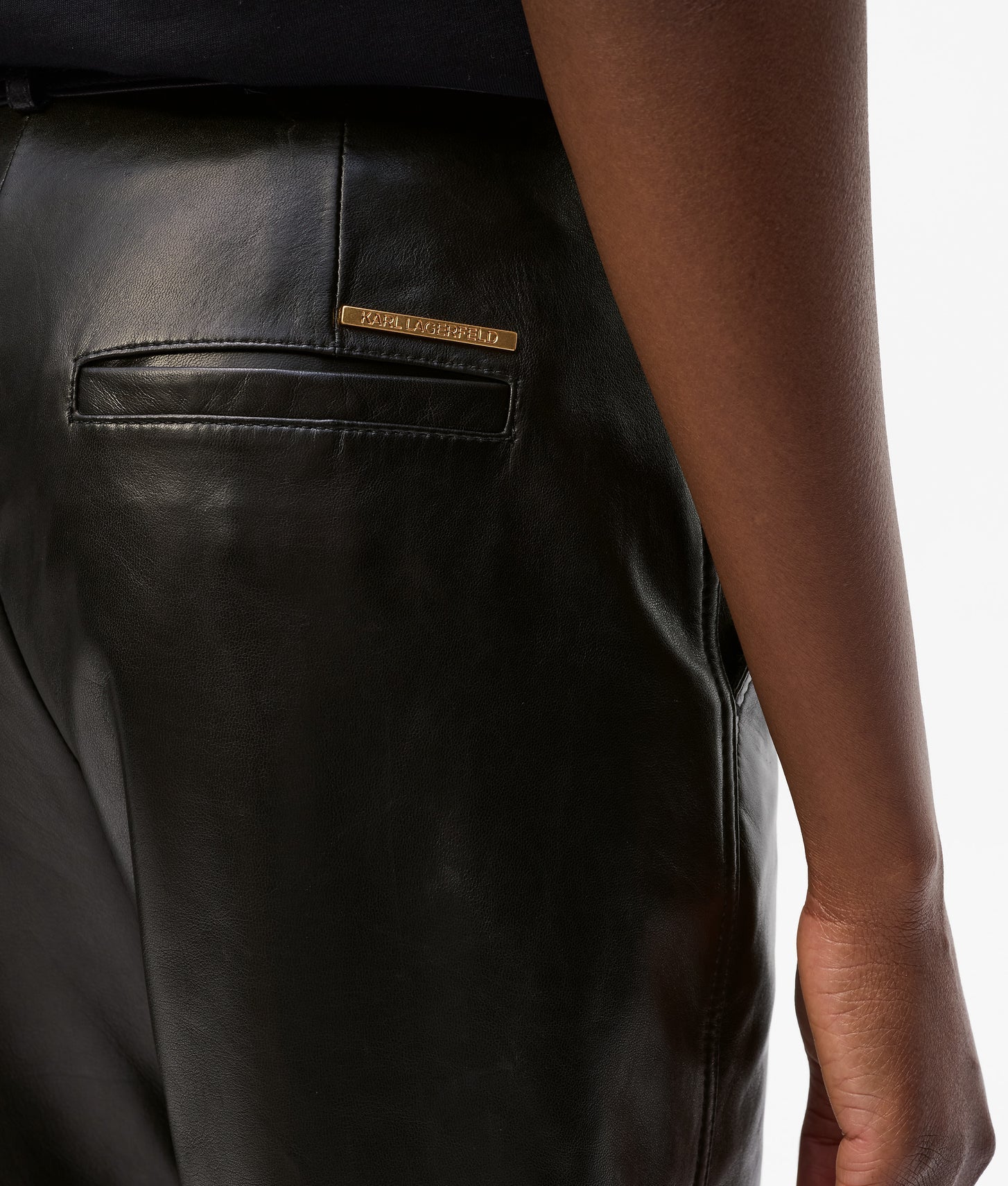 Karl Lagerfeld Leather Pants Black