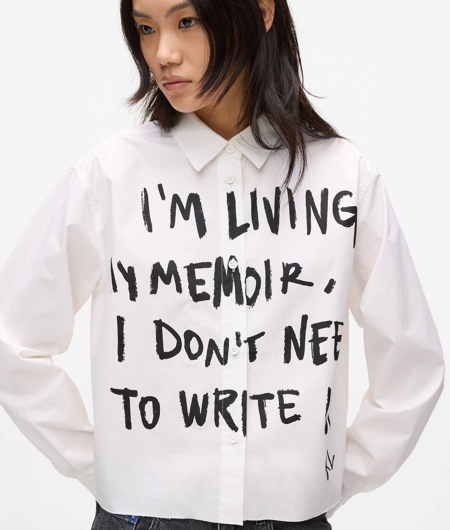 Karl Lagerfeld Karl Quote Shirt White