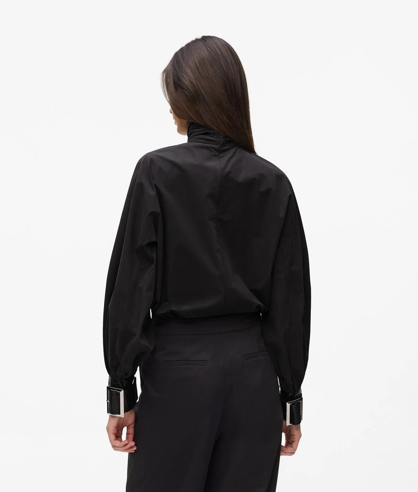 Karl Lagerfeld Balloon Sleeve Blouse Black