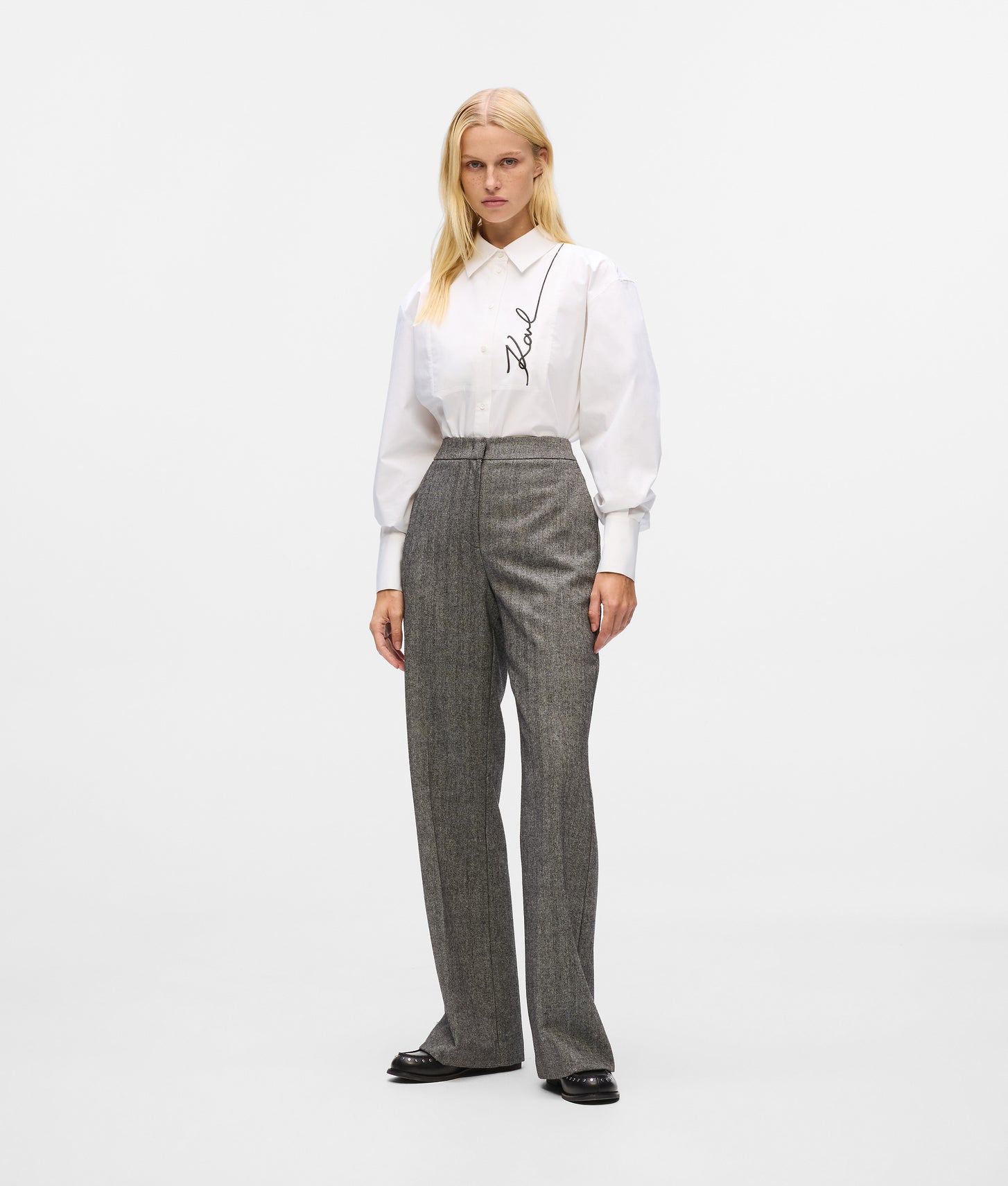 Karl Lagerfeld Signature Poplin Shirt White