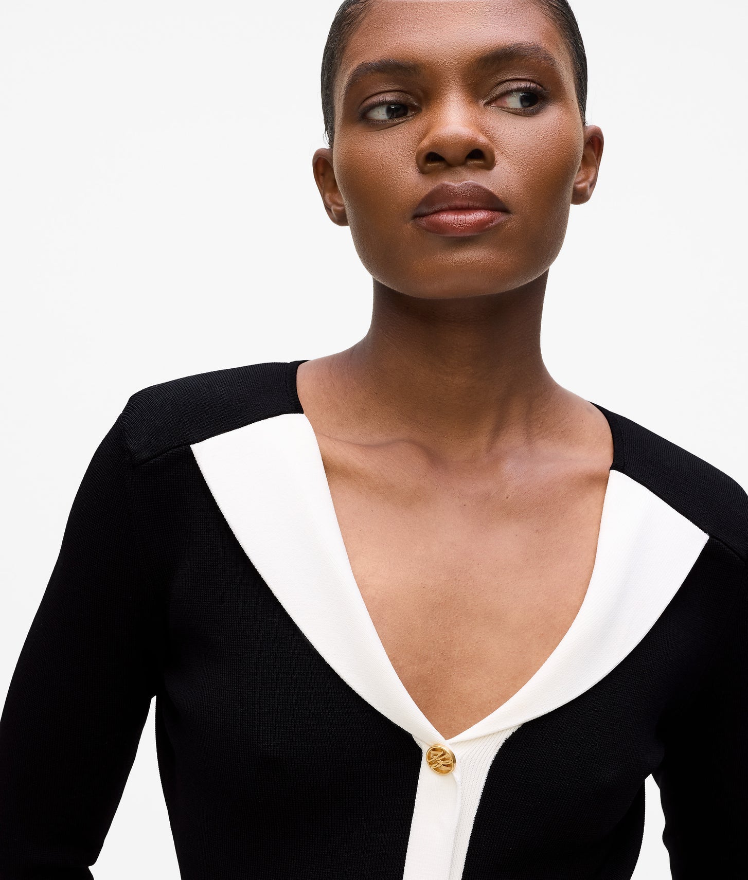 Karl Lagerfeld Karl Dna Knit Dress Black/White