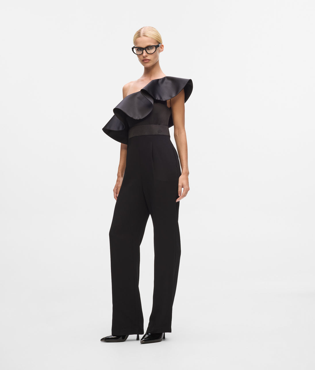 KarlLagerfeld Knova Suede Shoulder Bag Black/Gold
