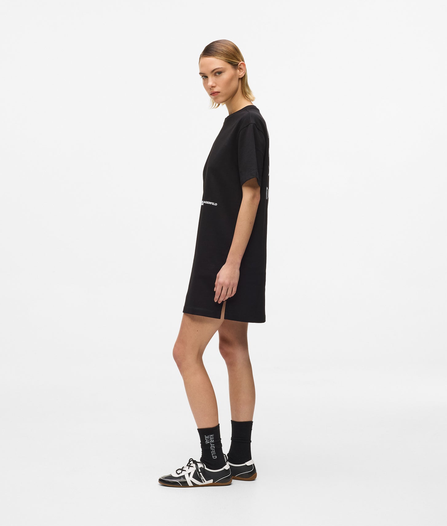 Karl Lagerfeld Karl Quote T-Shirt Dress Black