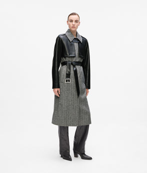 KarlLagerfeld Rue St-Guillaume Shearling Tote Bag Black